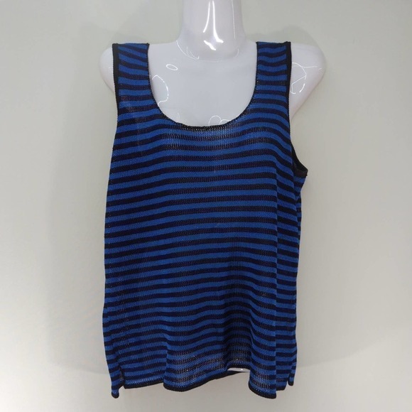 Sportsworks Studio Womens Sweater Set Black White Striped Knit M - Picture 6 of 13